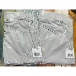 2 (Two) PAIR Women's Gray Low Rise Softball Pants Size Small NEW